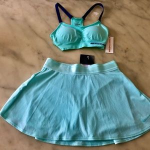 NWT Skechers Sports bra and  Tennis Nike skort, S